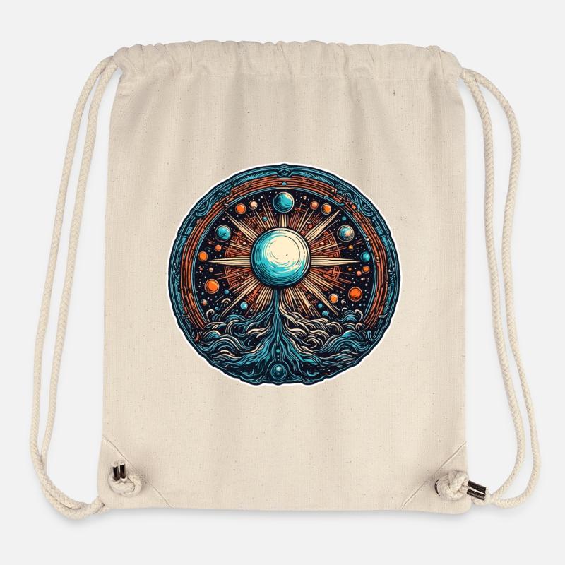 Sonnensystem / Planeten / Universum / All / Erde - Stanley/Stella recycelter Gym Bag - Naturweiß