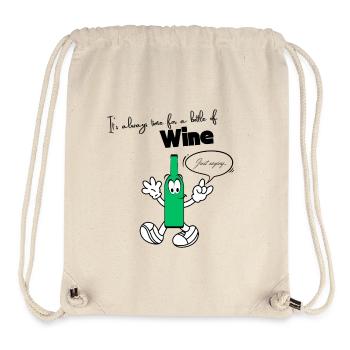It´s always time for a bottle of wine-Wein Spruch - Stanley/Stella recycelter Gym Bag - Naturweiß - Vorne