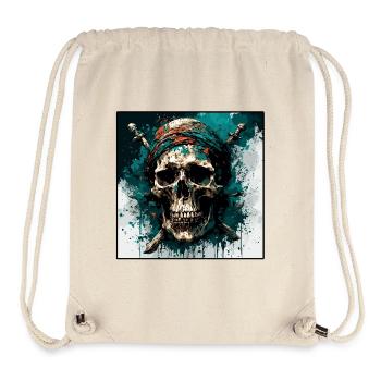Pirat / Ahoi / Anker / Kapitän / Totenkopf / Rum - Stanley/Stella recycelter Gym Bag - Naturweiß - Vorne