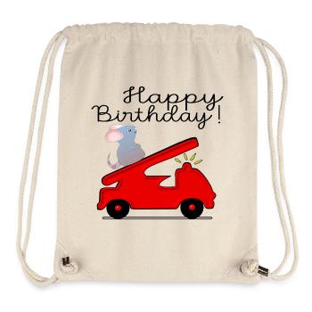 KIDS HAPPY BIRTHDAY FIREFIGHTER - Stanley/Stella Recycled Gym Bag - natural - Front