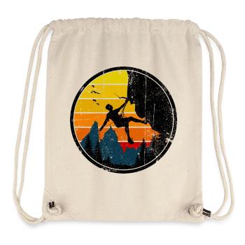 Climber at Sunset Badge - Stanley/Stella Recycled Gym Bag - natural - Front