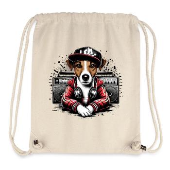 Jack Russell Terrier Ghetto Blaster Gift - Stanley/Stella Recycled Gym Bag - natural - Front