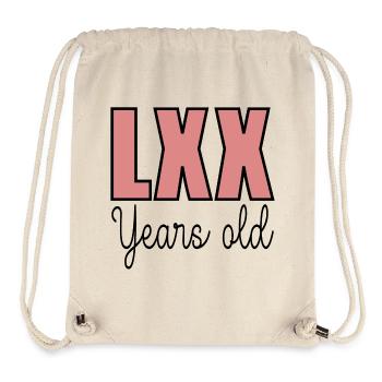 70th Birthday Seventy - GRANDPA GRANDMA LXX - Stanley/Stella Recycled Gym Bag - natural - Front
