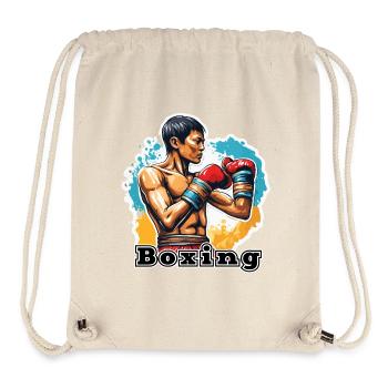 Boxer / Sport / Kampf / Arena / Boxring / Fäuste - Stanley/Stella recycelter Gym Bag - Naturweiß - Vorne