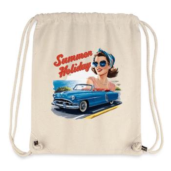 Holiday Cabrio Ride Lifestyle 1950s 1960s - Stanley/Stella Recycled Gym Bag - natural - Front