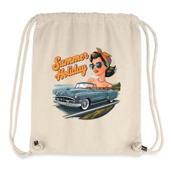Holiday Cabrio Ride Lifestyle 1950s 1960s - Stanley/Stella Recycled Gym Bag - natural - Front
