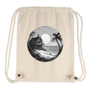 Lakeside House / Cabin / Lake / Mountains / Nature /Forest - Stanley/Stella Recycled Gym Bag - natural - Front