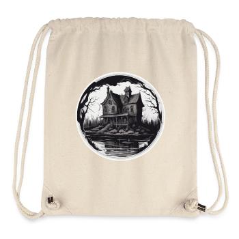 Lakeside House / Cabin / Lake / Mountains / Nature /Forest - Stanley/Stella Recycled Gym Bag - natural - Front
