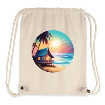 Lakeside House / Cabin / Lake / Mountains / Nature /Forest - Stanley/Stella Recycled Gym Bag - natural - Front