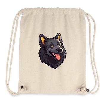 Belgischer Schäferhund Hunderasse Aquarell Karikatur Kawa - Stanley/Stella recycelter Gym Bag - Naturweiß - Vorne