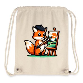 Palette Prowler: Der künstlerische Fuchs - Stanley/Stella recycelter Gym Bag - Naturweiß - Vorne