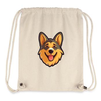 Deutscher Schäferhund Rasse Aquarell Karikatur Kawai - Stanley/Stella recycelter Gym Bag - Naturweiß - Vorne