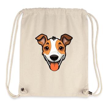 Glatte Foxterrier-Hunderasse Aquarell-Karikatur Ka - Stanley/Stella recycelter Gym Bag - Naturweiß - Vorne