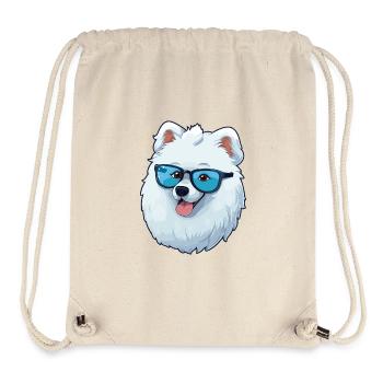 Samoyed Dog Breed Watercolor Cartoon Kawaii Glasse - Stanley/Stella Recycled Gym Bag - natural - Front