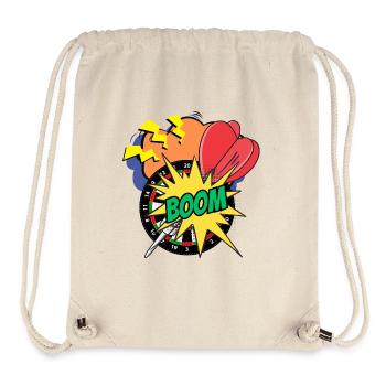 Dart Comic Retro Dartspieler Dartfans - Stanley/Stella recycelter Gym Bag - Naturweiß - Vorne