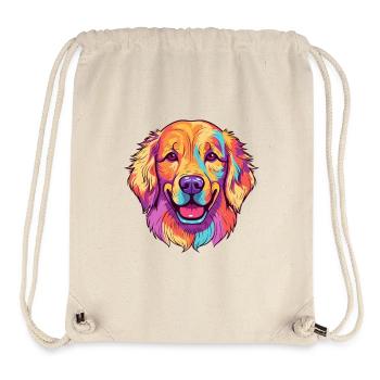 Golden Retriever Dog Breed Watercolor Cartoon Kawa - Stanley/Stella Recycled Gym Bag - natural - Front
