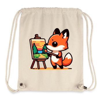 Fox Palette: Der Waldmaler - Stanley/Stella recycelter Gym Bag - Naturweiß - Vorne