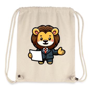 Le Lion de l’entreprise - Sac à cordon recyclé Stanley/Stella - blanc naturel - Devant