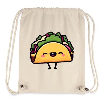 Cheerful Taco Toon - Stanley/Stella Recycled Gym Bag - natural - Front