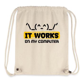 Coden Scripting Computer Geek Developer Statement - Stanley/Stella Recycled Gym Bag - natural - Front