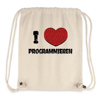 Developer Herz Webentwickler Statement Computer - Stanley/Stella recycelter Gym Bag - Naturweiß - Vorne