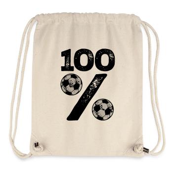 100% football - Sac à cordon recyclé Stanley/Stella - blanc naturel - Devant