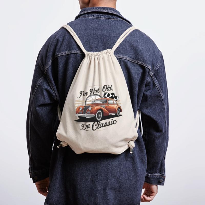 Oldtimer Oldtimer mit Vintage Text Stanley/Stella recycelter Gym Bag
