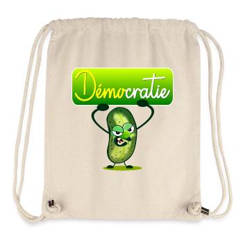 Démocratie Cornichons - Sac à cordon recyclé Stanley/Stella - blanc naturel - Devant