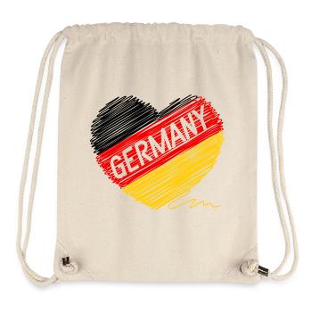 Deutschlandflagge, Liebe Deutschland, ein Symbol der Einheit - Stanley/Stella recycelter Gym Bag - Naturweiß - Vorne