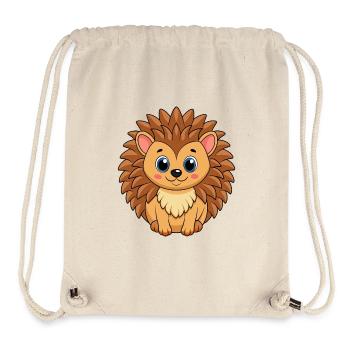 Igel Niedliche Maskottchen Zeichentrickfigur Kawaii - Stanley/Stella recycelter Gym Bag - Naturweiß - Vorne
