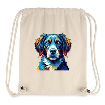 Auvergne Pointing Dog Breed Cartoon Kawaii - Stanley/Stella Recycled Gym Bag - natural - Front
