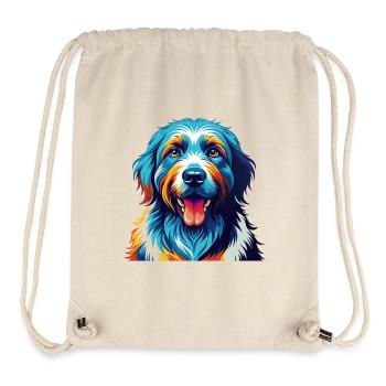 Polnische Schäferhundrasse Karikatur Kawaii - Stanley/Stella recycelter Gym Bag - Naturweiß - Vorne