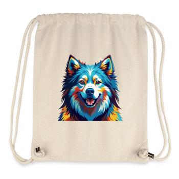 Samoyed Dog Breed Colorful Cartoon Kawaii - Stanley/Stella Recycled Gym Bag - natural - Front