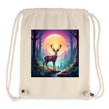 Deer in the forest - Stanley/Stella Recycled Gym Bag - natural - Front