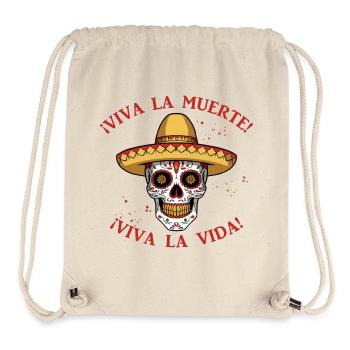 Colorful Calavera skull skull viva la muerte - Stanley/Stella Recycled Gym Bag - natural - Front