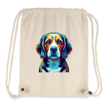 Beagle Harrier Hunderasse Bunte Karikatur Kawaii - Stanley/Stella recycelter Gym Bag - Naturweiß - Vorne