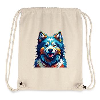 Samoyed Dog Breed Colorful Cartoon Kawaii - Stanley/Stella Recycled Gym Bag - natural - Front
