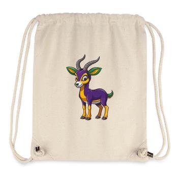 Impala Lustige Kawaii Cartoon Figur Clipart - Stanley/Stella recycelter Gym Bag - Naturweiß - Vorne