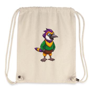 Jay Bird Lustige Kawaii Cartoon Figur Clipart - Stanley/Stella recycelter Gym Bag - Naturweiß - Vorne