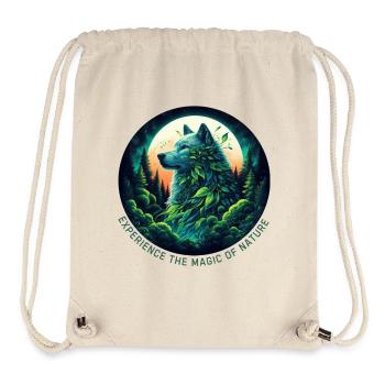 Wolf in the forest - Stanley/Stella Recycled Gym Bag - natural - Front
