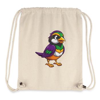 Spatz Lustige Kawaii Cartoon Figur Clipart - Stanley/Stella recycelter Gym Bag - Naturweiß - Vorne