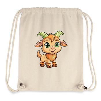 Steinbock Niedliche Zeichentrickfigur Kawaii Clipart - Stanley/Stella recycelter Gym Bag - Naturweiß - Vorne