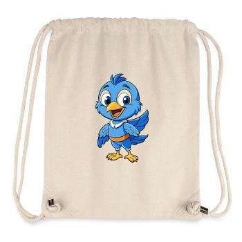Eastern Bluebird Cartoon Character Kawaii Clipart - Stanley/Stella Recycled Gym Bag - natural - Front
