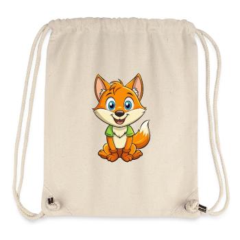 Fuchs Niedliche Zeichentrickfigur Kawaii Clipart - Stanley/Stella recycelter Gym Bag - Naturweiß - Vorne
