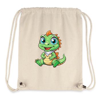 Basilisk Niedliche Zeichentrickfigur Kawaii Clipart - Stanley/Stella recycelter Gym Bag - Naturweiß - Vorne