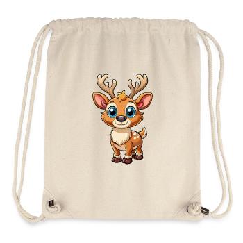 Karibu Niedliche Zeichentrickfigur Kawaii Clipart - Stanley/Stella recycelter Gym Bag - Naturweiß - Vorne