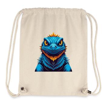 basilic coloré kawaii personnage de dessin animé clipart - Sac à cordon recyclé Stanley/Stella - blanc naturel - Devant
