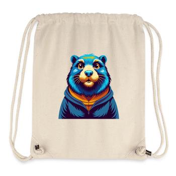 Gopher Bunte Kawaii Cartoon Figur Clipart - Stanley/Stella recycelter Gym Bag - Naturweiß - Vorne