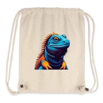 Iguana Colorful Kawaii Cartoon Character Clipart - Stanley/Stella Recycled Gym Bag - natural - Front