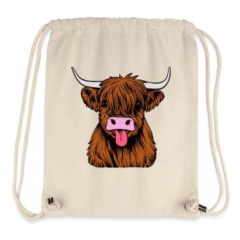 Highland bull - Stanley/Stella Recycled Gym Bag - natural - Front
